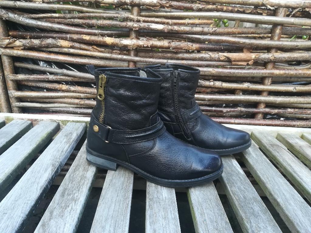 Bibob Laarzen Leer Zwart maat 38, Kleding | Dames, Schoenen, Zwart, Lage of Enkellaarzen, Bibob, Ophalen of Verzenden