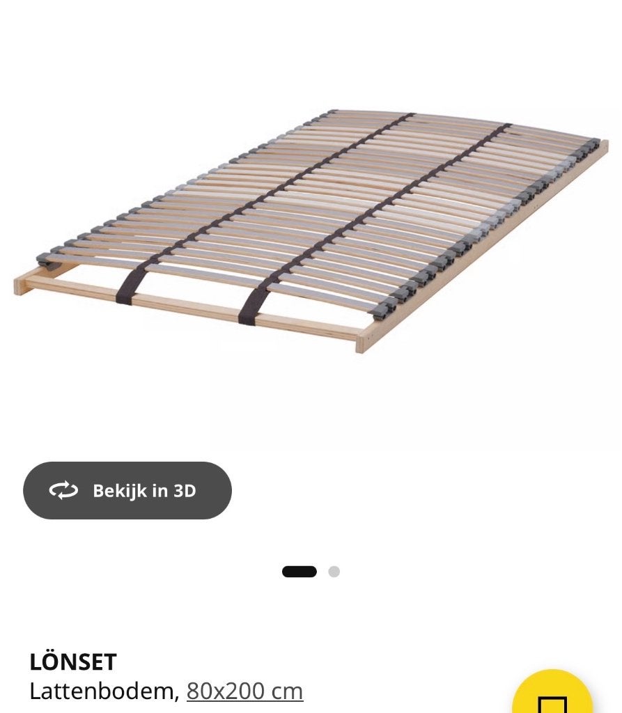 İkea Lattenbodem, Huis en Inrichting, Slaapkamer | Matrassen en Bedbodems, Ophalen, Eenpersoons, Zo goed als nieuw, 80 cm