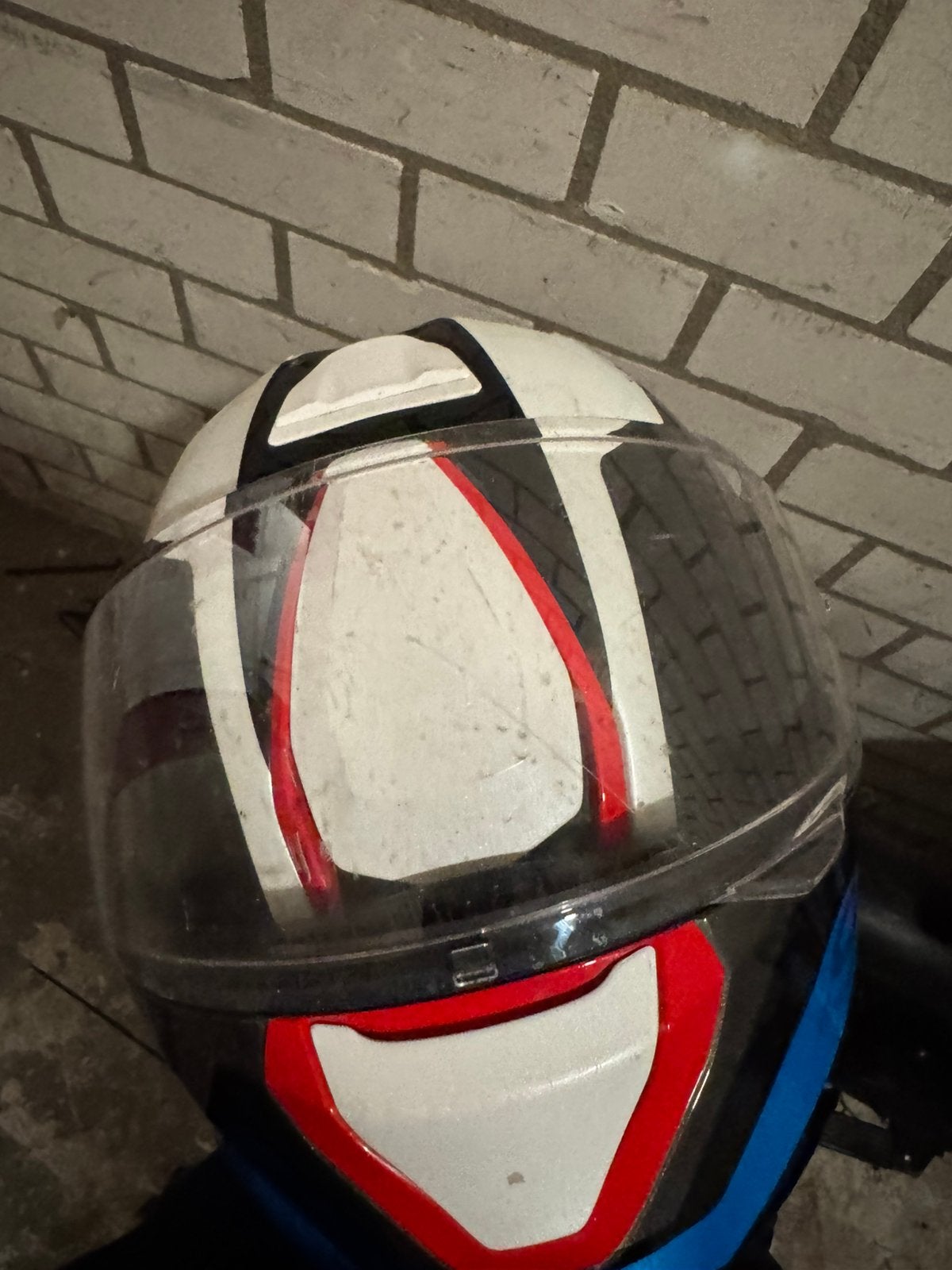 HJC RPHA 91 blauw/rood Tekoop, Motoren, Kleding | Motorhelmen, Ophalen of Verzenden, Tweedehands, Integraalhelm, HJC