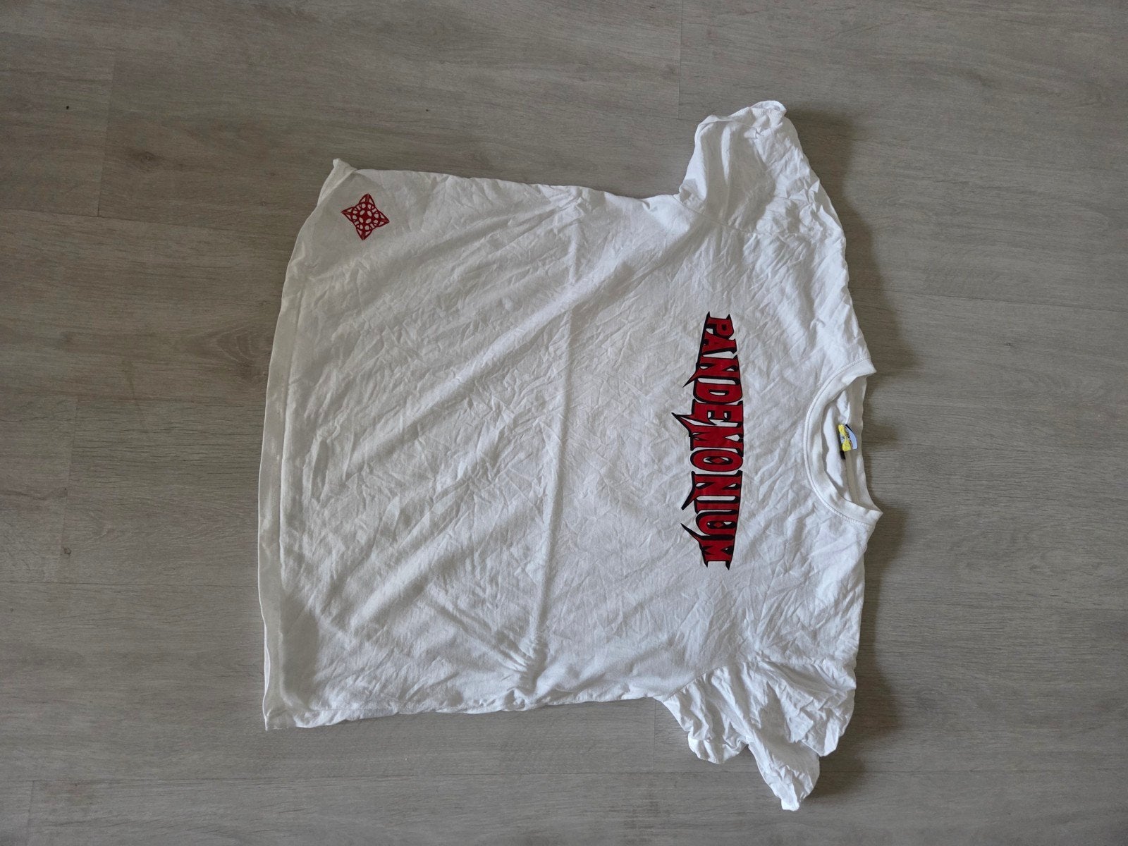 T-shirt Pandemonium - Maat XL, Ophalen of Verzenden, Gedragen, Maat 56/58 (XL), Wit