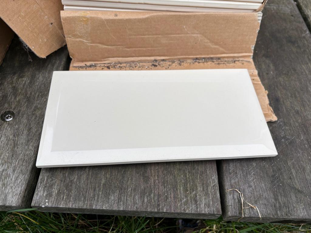 Metro tegels 20x10 cm - gebroken wit, Doe-het-zelf en Verbouw, Tegels, Ophalen, Nieuw, Minder dan 20 cm, 20 tot 40 cm