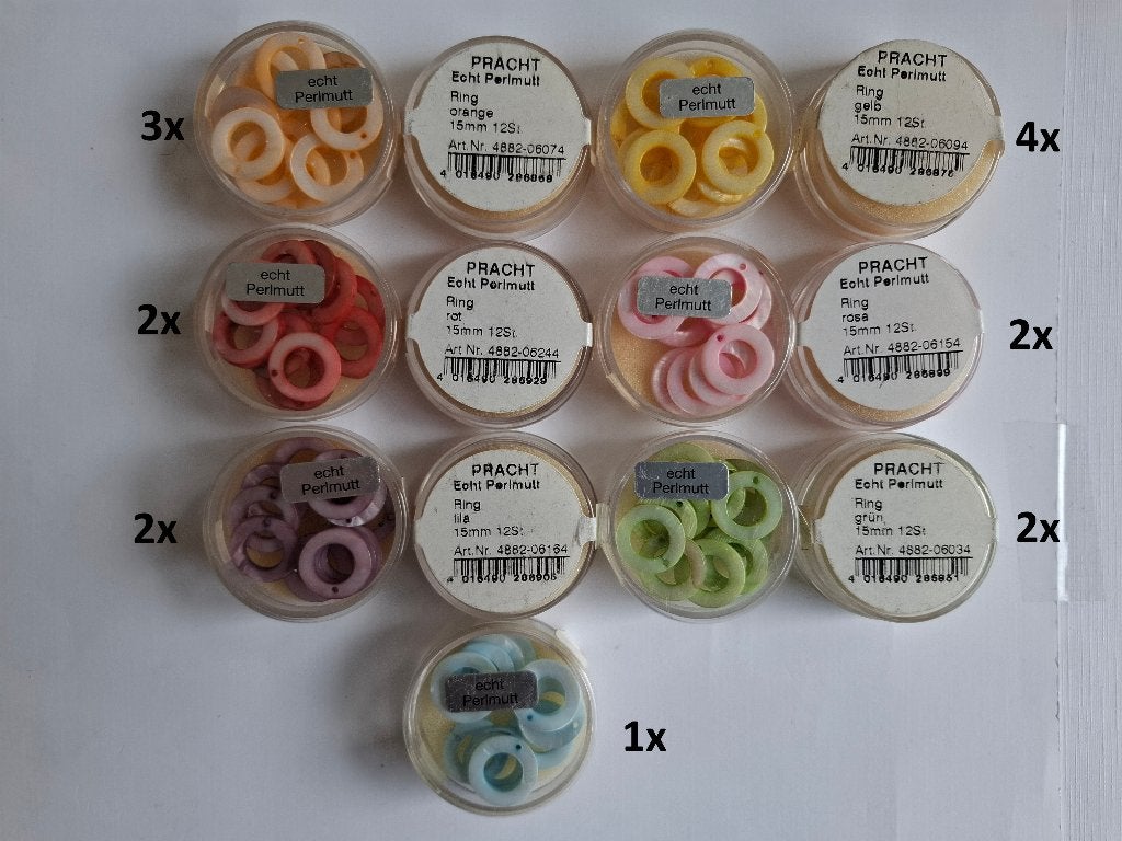 Sieraden maken met "Pracht" echt parelmoer ringetjes, Ophalen of Verzenden, Nieuw, Overige kleuren, Steen of Mineraal
