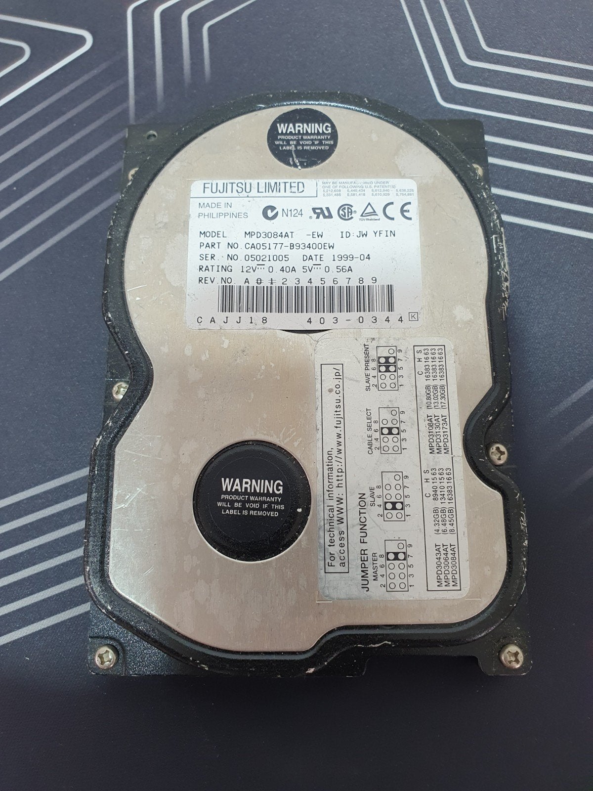 Fujitsu 8.4GB HDD harde schijf – 3.5" IDE (PATA), Computers en Software, Harde schijven, ., HDD, Ophalen of Verzenden, .
