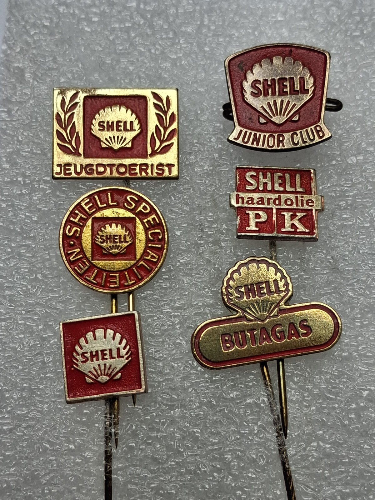 Speldjes Shell 6x, Verzamelen, Ophalen of Verzenden, Gebruikt, Overige onderwerpen