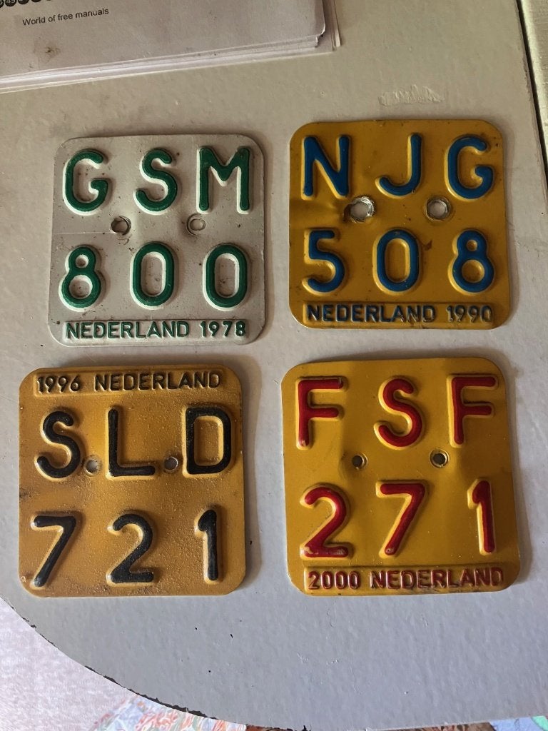 4st bromfiets verzekerings plaatjes, Ophalen of Verzenden, Gebruikt, Overige typen