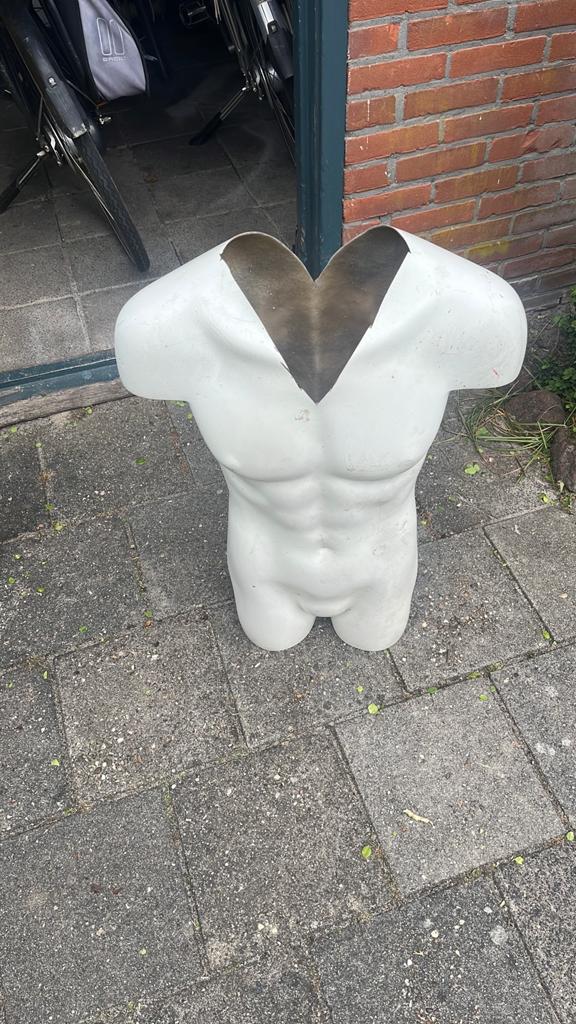 Mannelijke paspop torso - wit, Ophalen, Gebruikt, Paspop