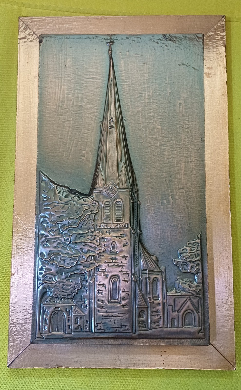 Koperen wandbord, Ophalen