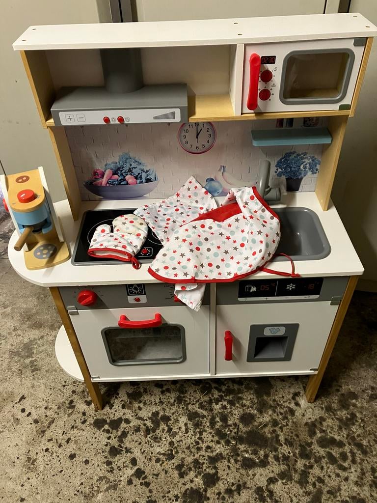 Keukentje met heel veel toebehoren, Kinderen en Baby's, Speelgoed | Speelkeukens, Ophalen, Gebruikt, Hout, Speelkeuken