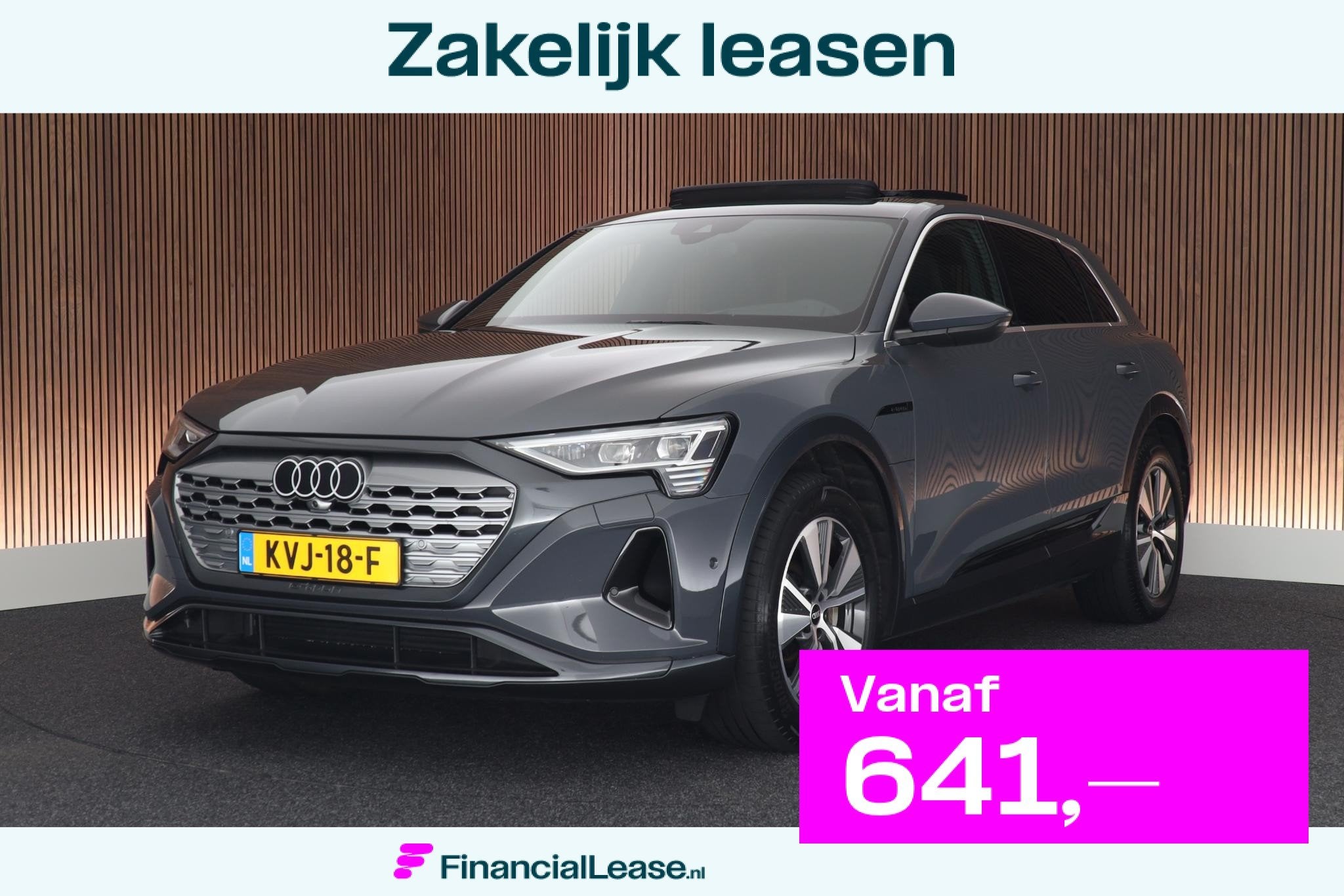 Audi Q8 e-tron 50 340pk quattro S Edition 95 kWh SOH 100% B&, Automaat, Automatische klimaatregeling, Zwart, 95 kWh
