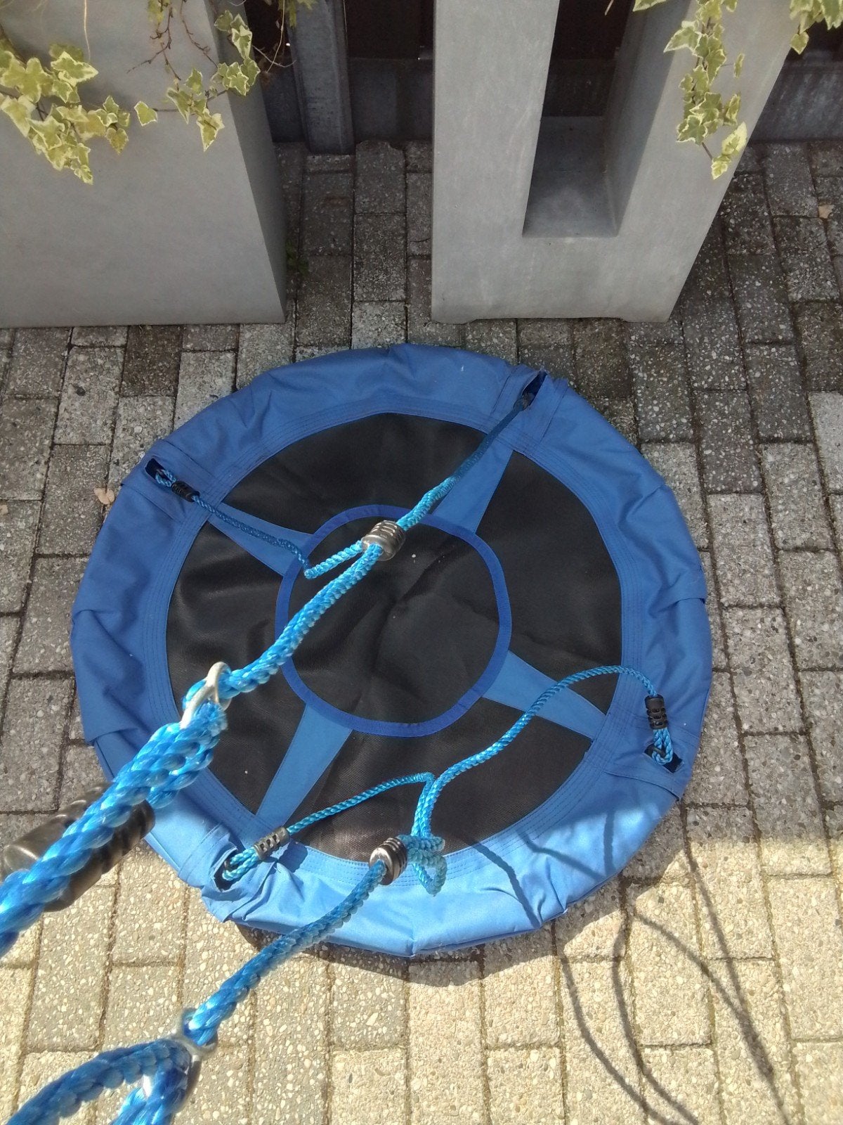 Blauwe schommel, vogelnest schommel, Ophalen, Gebruikt, Schommel