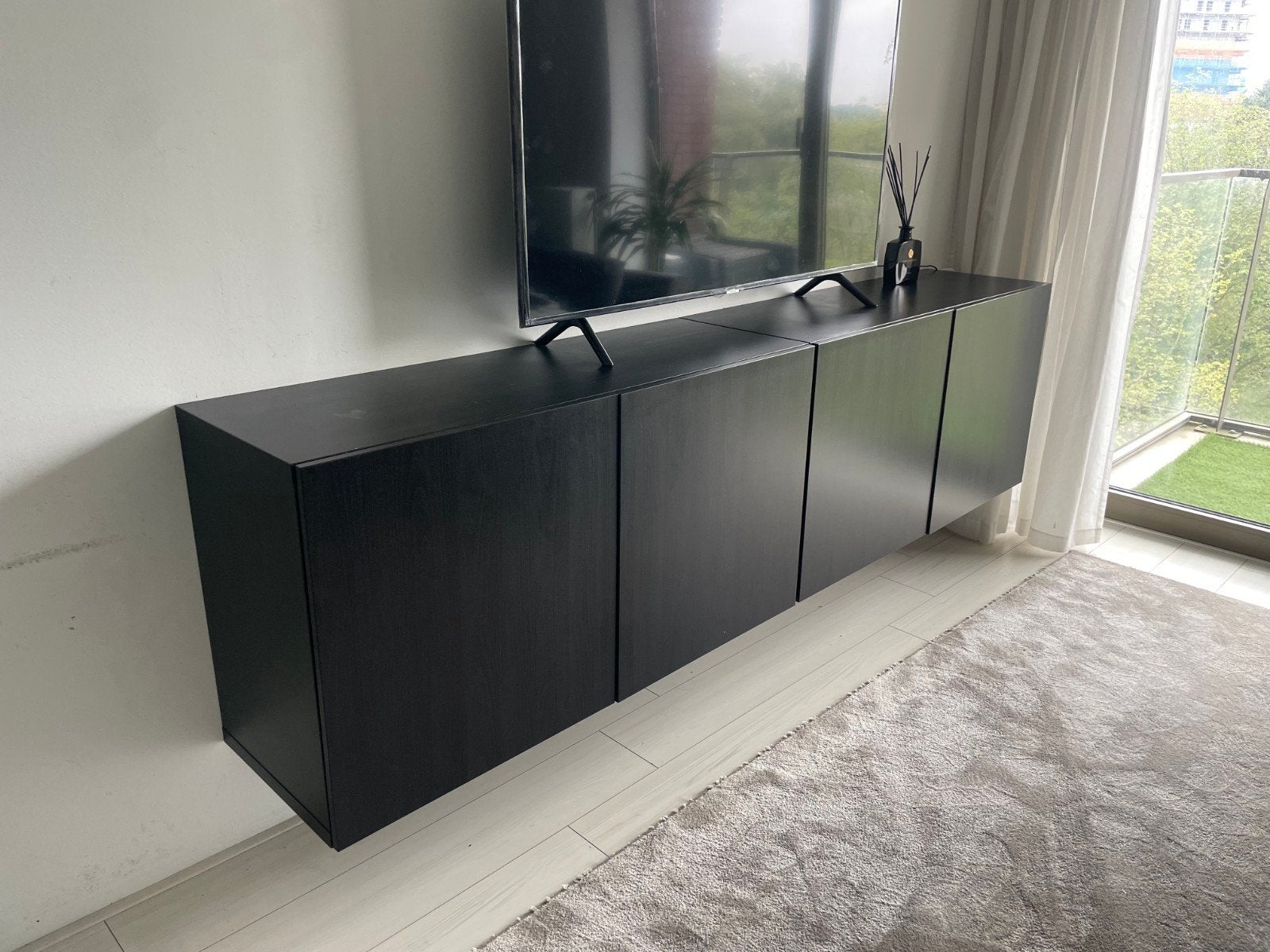 Twee IKEA Besta kasten zwartbruin 120x40x64 cm, Ophalen, Gebruikt, 100 tot 150 cm, Minder dan 100 cm