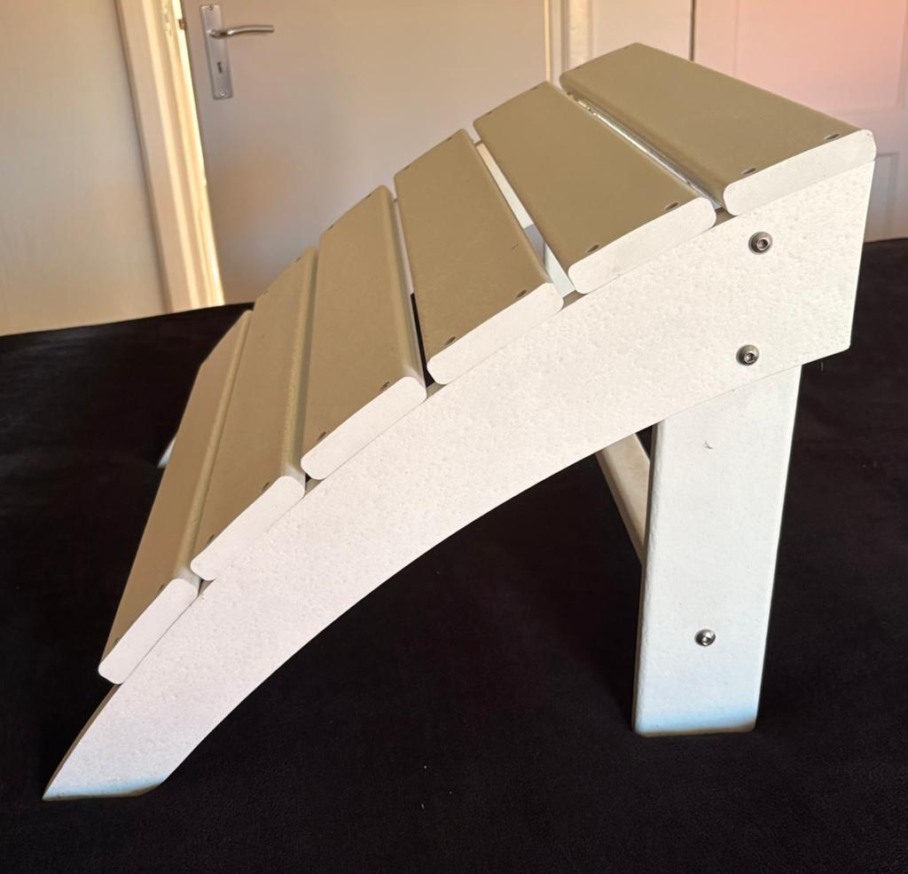 2 Adirondack voetenbank Montreal wit - kunststof, Ophalen, Zo goed als nieuw, Kunststof