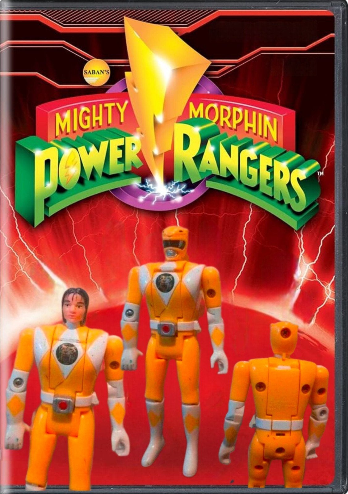 Mighty Morphin Power Rangers Yellow Ranger Flip Head., Ophalen of Verzenden, Gebruikt
