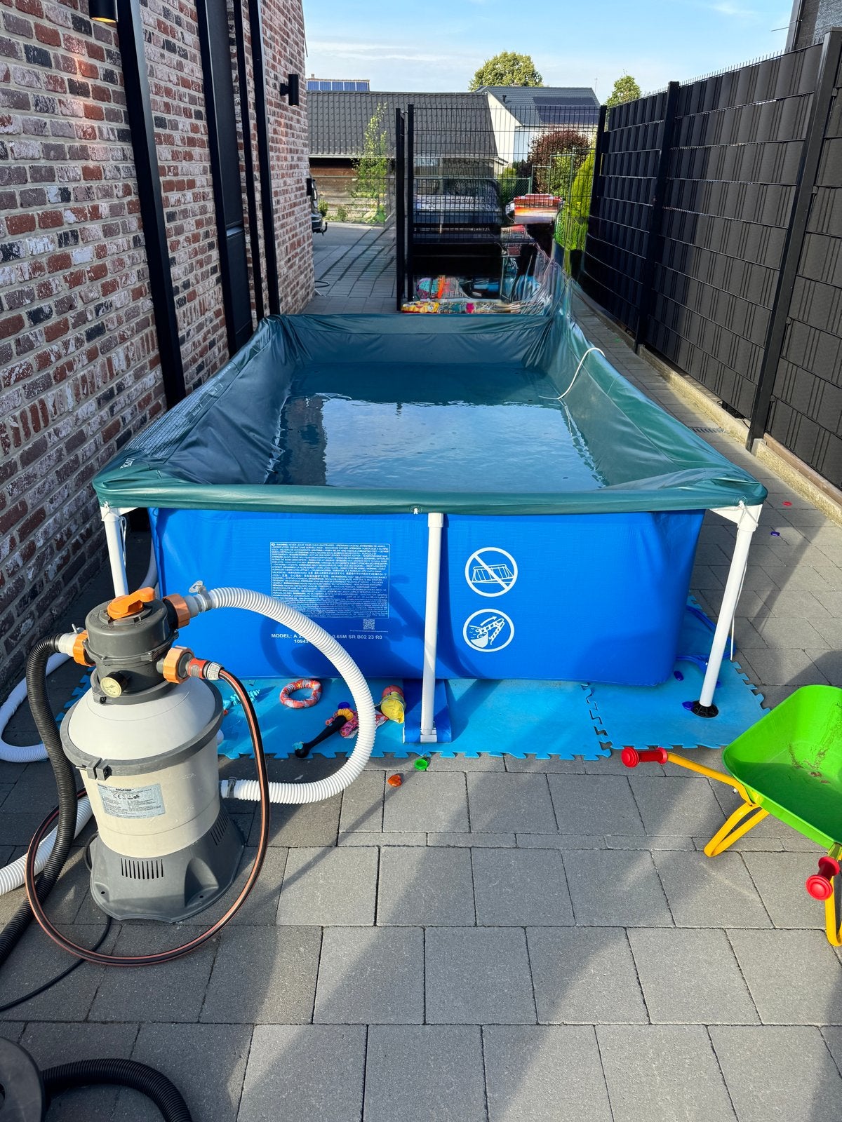 ATTENTIE nog 2 dg!!Opzetzwembad met zandfilter en warmtepomp, Tuin en Terras, Zwembaden, Gebruikt, Ophalen of Verzenden, Rechthoekig