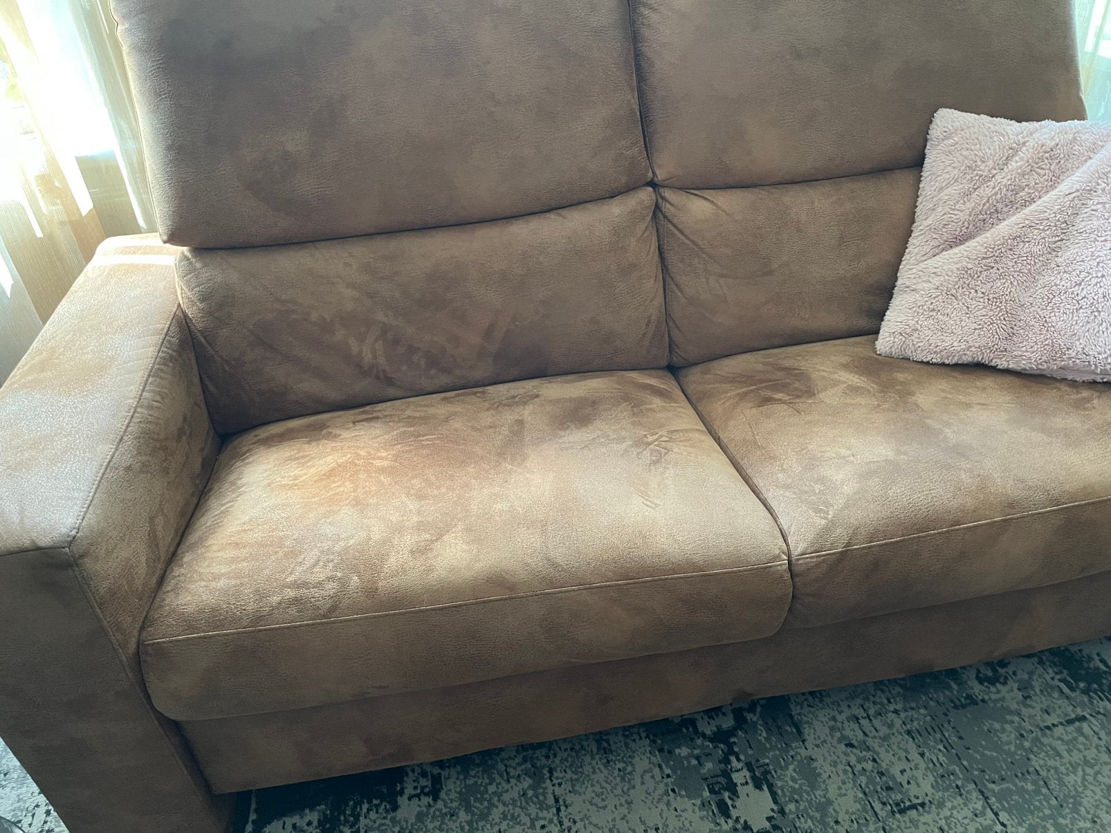 Camel kleurige 2,5 zits, Huis en Inrichting, Banken | Bankstellen, Ophalen, Gebruikt, Tweepersoons, 75 tot 100 cm
