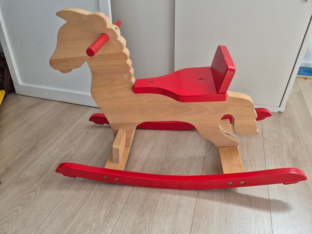 Houten hobbelpaard, Kinderen en Baby's, Ophalen, Gebruikt, Rij- of Hobbelspeelgoed