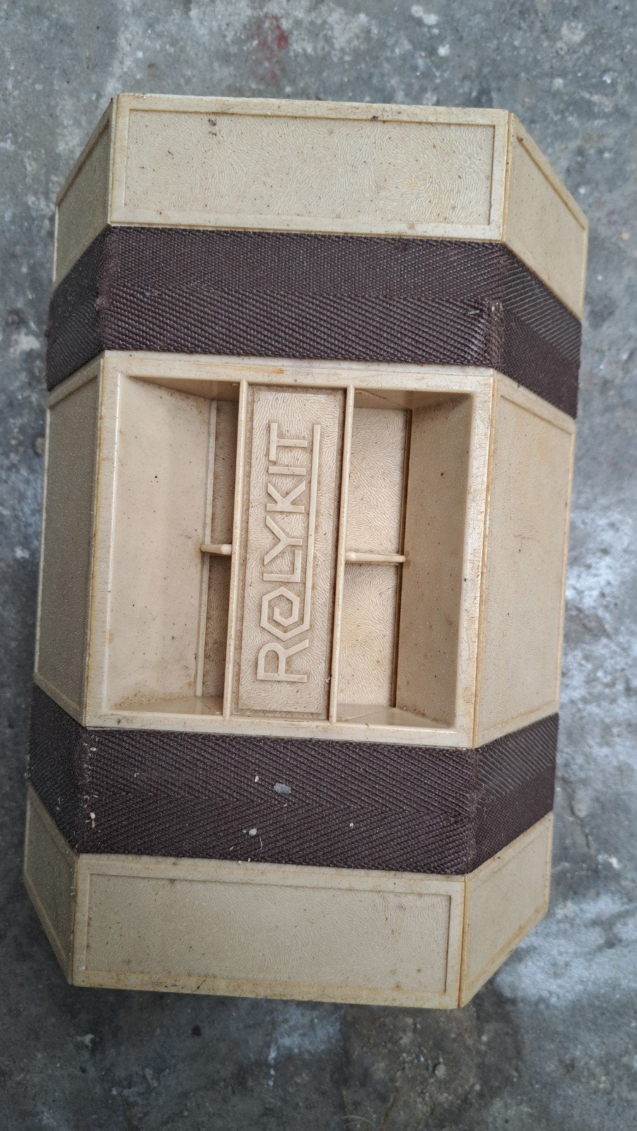 Rolykit, vintage opbergbox, Ophalen of Verzenden, Metaal of Blik
