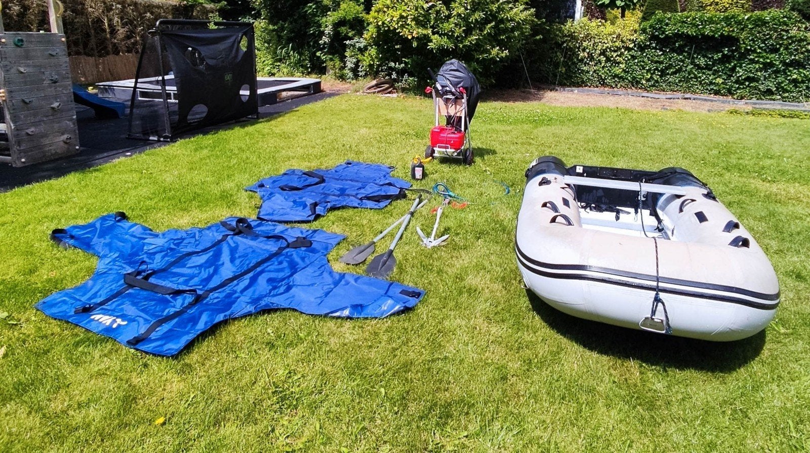 Rubberboot Yamaha / yam 310S + alu vloerdelen en 6 pk motor, Ophalen, Motor en Techniek, Motorboot