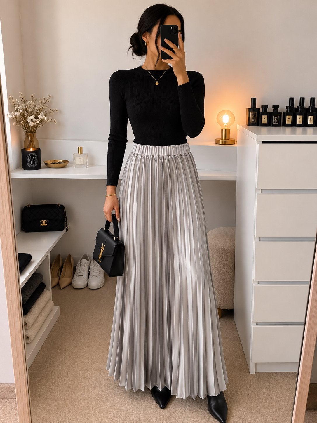 Monari plooirok - Nooit gedragen - Maat M, Kleding | Dames, Maat 38/40 (M), Nieuw, Ophalen of Verzenden, Grijs
