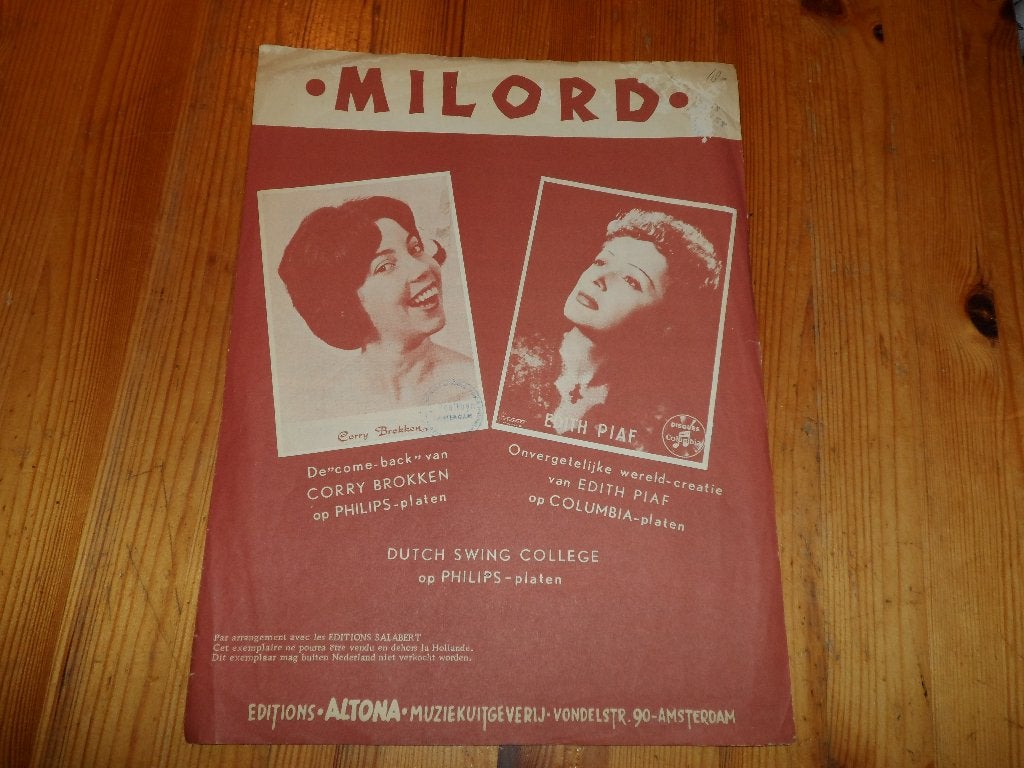 Milord - monnot / moustaki / van hemert, Gebruikt, Gitaar, Ophalen of Verzenden, Artiest of Componist