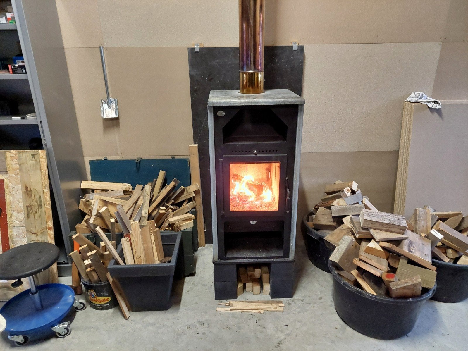 speksteen houtkachel 7kw, Ophalen, Gebruikt, Houtkachel, Vrijstaand