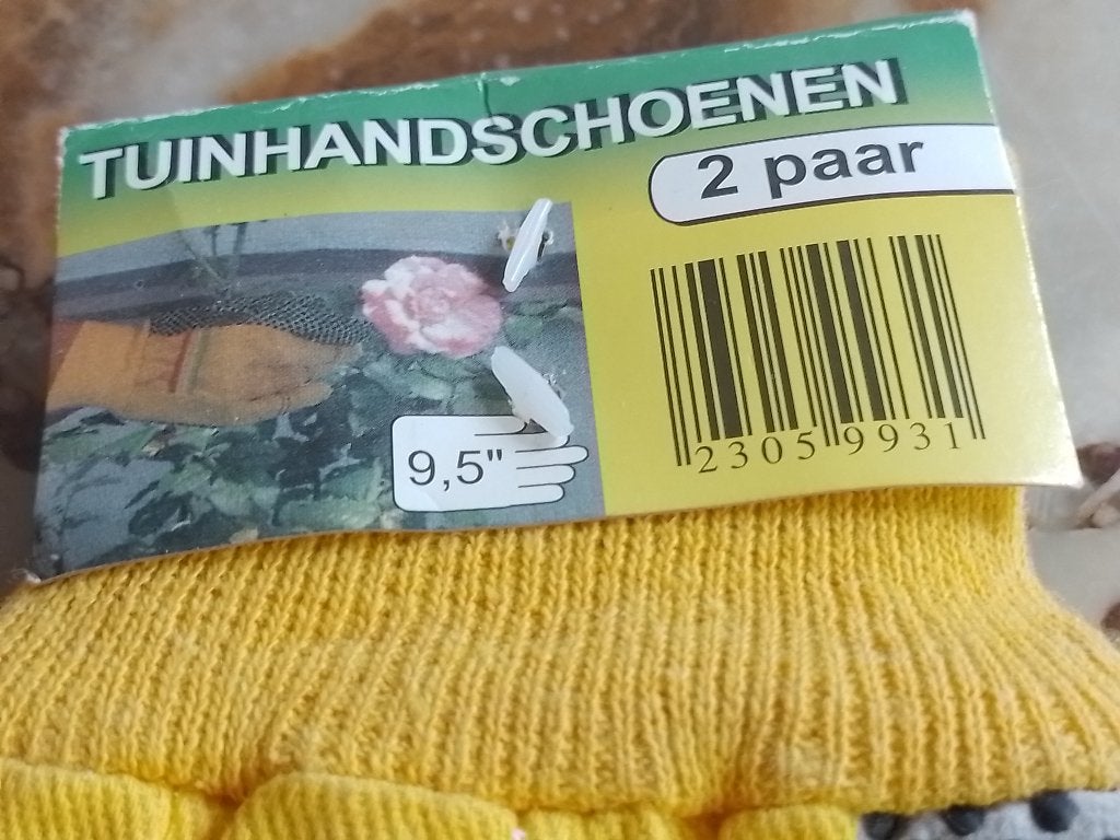 Tuinhandschoenen/4 Paar/Maat 9,5/Groene Vingers/Hobby/Rasta, Ophalen of Verzenden, Nieuw, Dames, Handschoenen