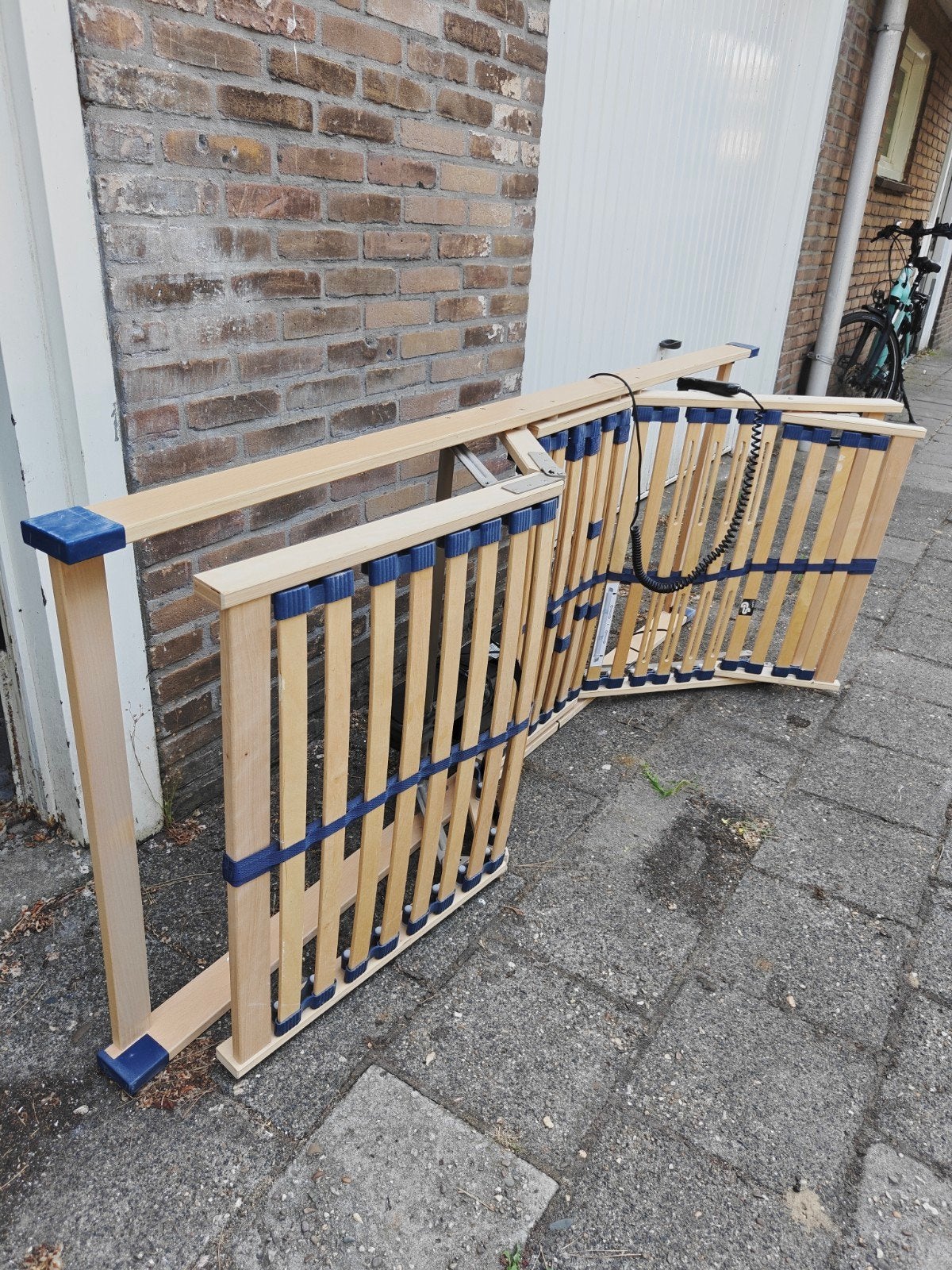 2x Elektrisch lattenbodems 80x196cm met AB, Ophalen, Gebruikt, Eenpersoons, 80 cm