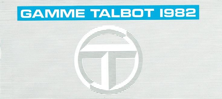 Folder Talbot modellen (Franse uitgave - 1982), Verzenden, Zo goed als nieuw, Overige merken