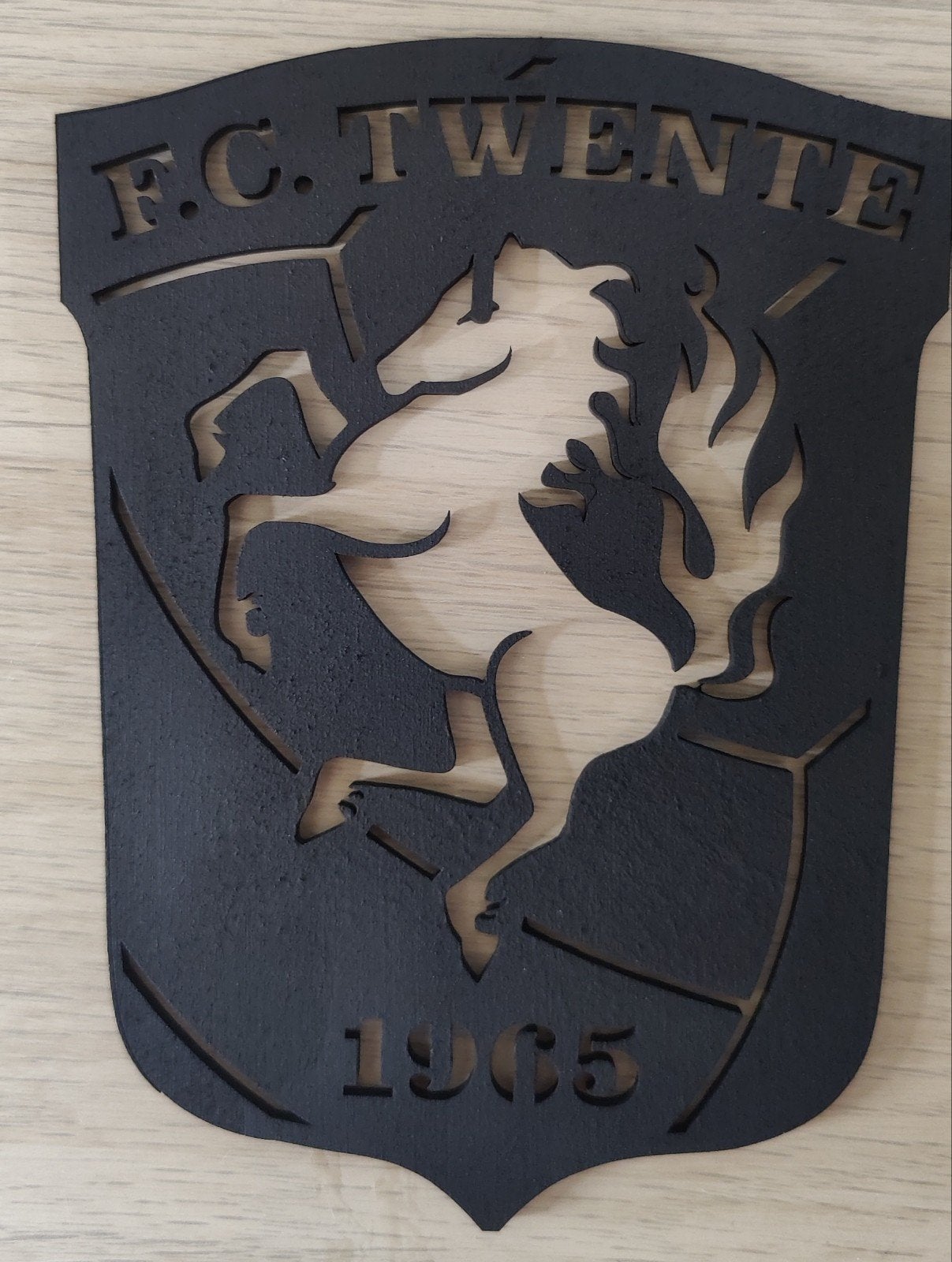 FC Twente Logo Hout 3D – 20 cm – Wanddecoratie, Verzenden, Nieuw, F.C. Twente, Overige typen