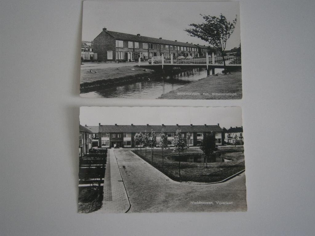 Waddinxveen 2 ansichten, Ophalen of Verzenden, Ongelopen, Zuid-Holland
