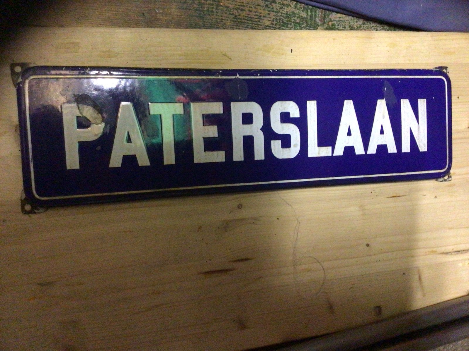 Emaille straatnaambord "PATERSLAAN", Ophalen of Verzenden