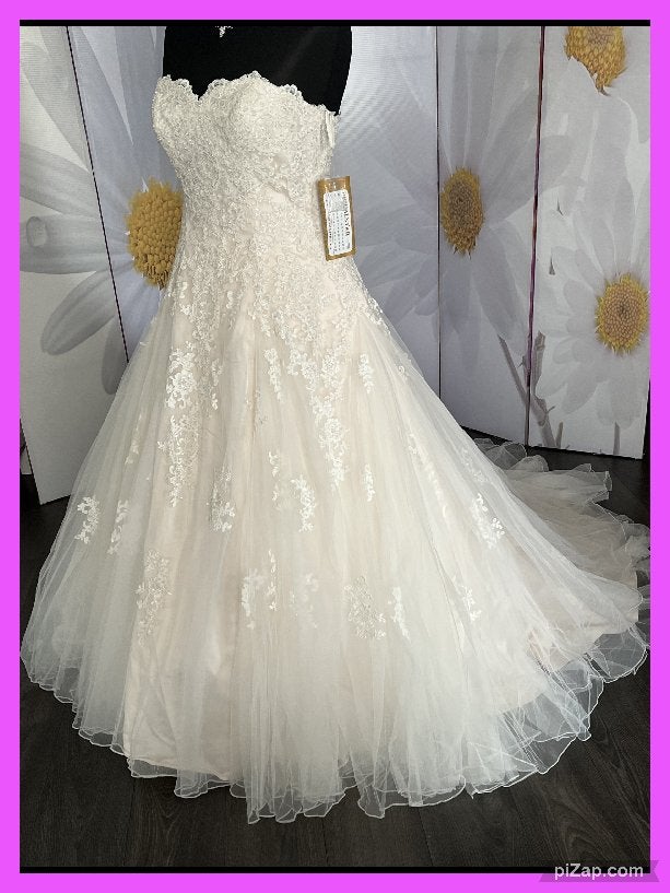 Nieuw maat 48 blush/ivoor BECKY, Kleding | Dames, Trouwkleding en Trouwaccessoires, Nieuw, Trouwjurk, Roze, Ophalen of Verzenden
