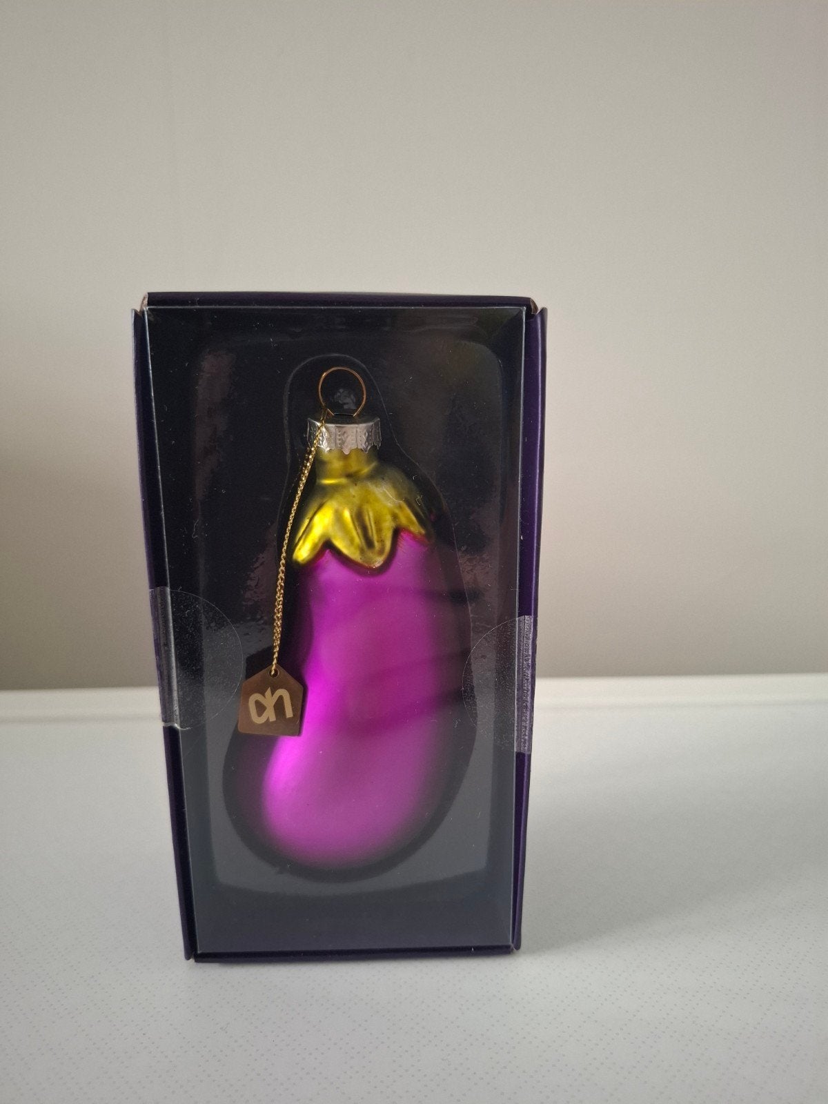 Ah aubergine kerstbal, Ophalen, Nieuw