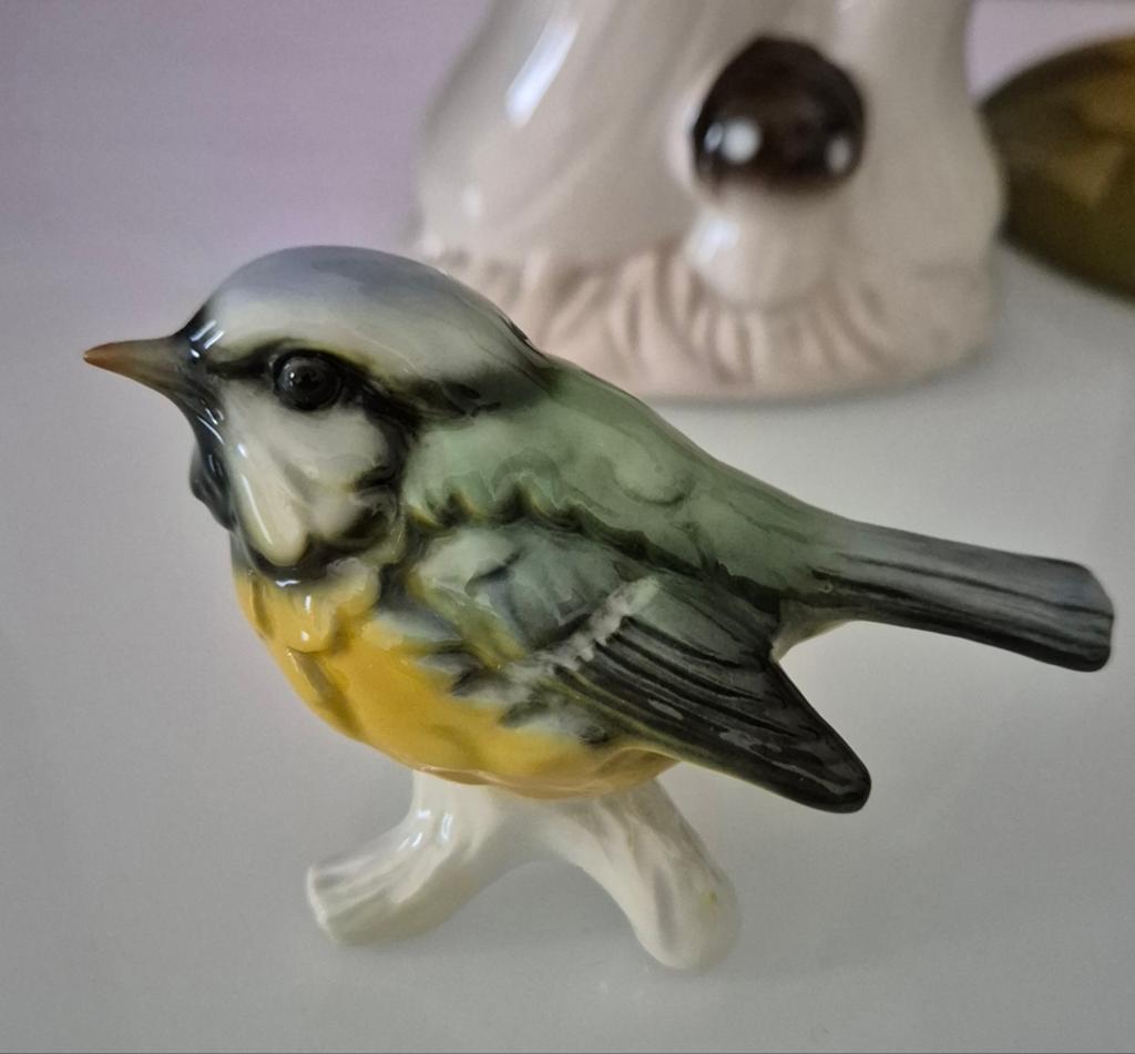 Vintage Goebel Porseleinen Pimpelmees Beeldje, Ophalen of Verzenden