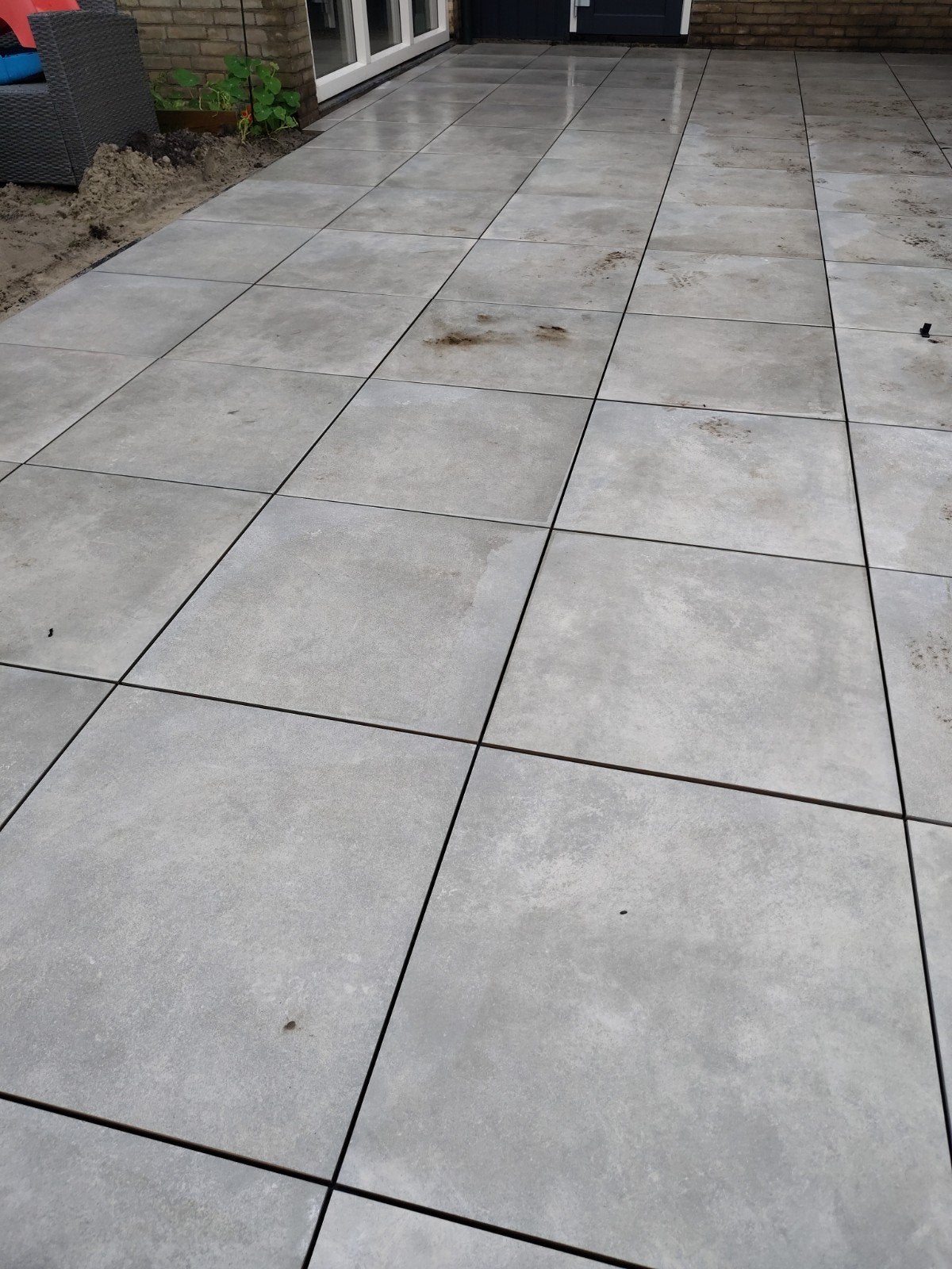 Keramische Terrastegels 60x60 Taupe-Grijs 3cm, Ophalen, 60 cm of meer, Nieuw, 10 m² of meer
