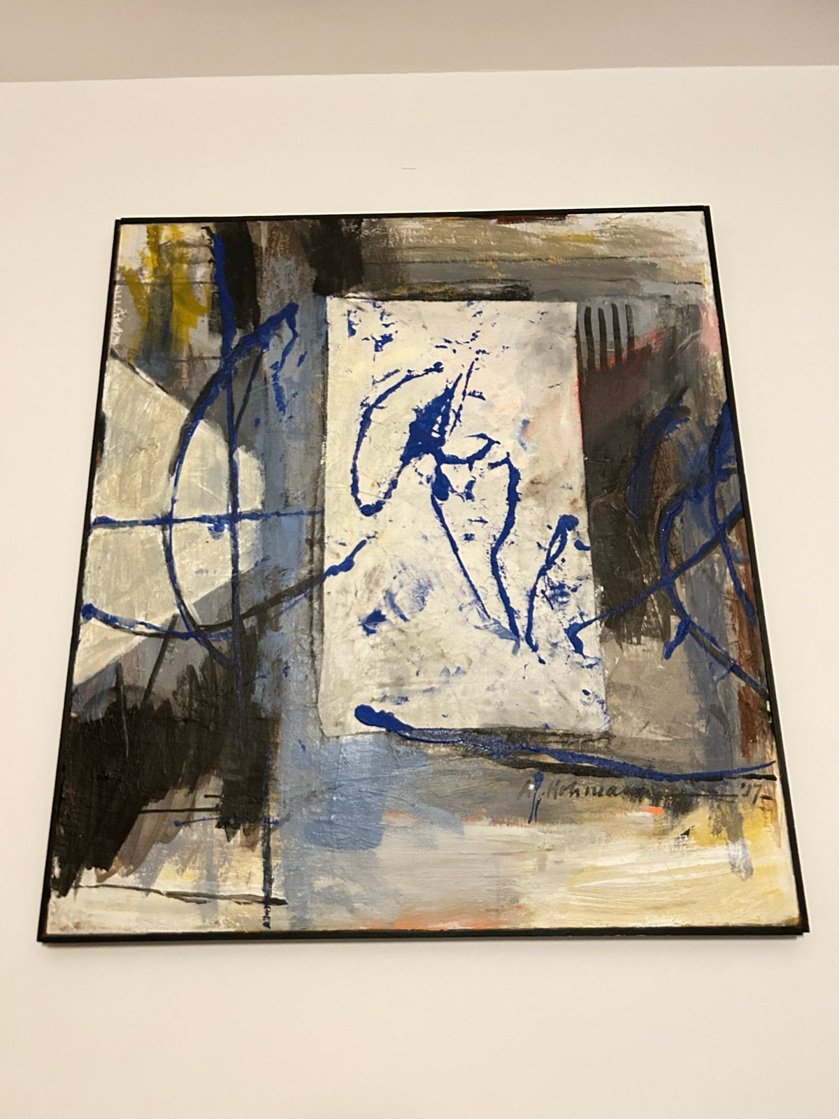 Abstract schilderij van Anneke Hohmann, Ophalen