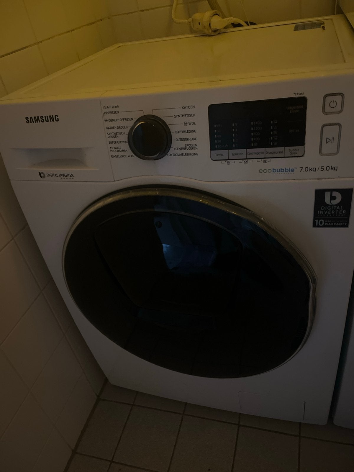 Samsung EcoBubble Was-droogcombinatie - Printplaat defect, 6 tot 8 kg, Ophalen, Niet werkend