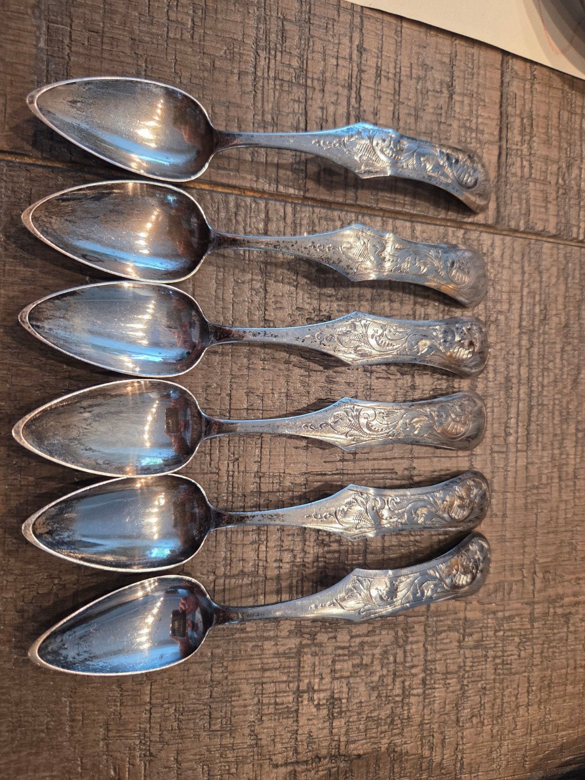 Antieke zilveren lepels, 2e gehalte, met leeuw gemerkt, Antiek en Kunst, Antiek | Goud en Zilver, Ophalen of Verzenden, Zilver