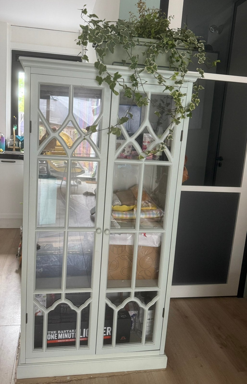 BePureHome Vitrinekast 'Fresco' kleur Mist, Huis en Inrichting, Kasten | Vitrinekasten, Ophalen, 25 tot 50 cm, 150 tot 200 cm
