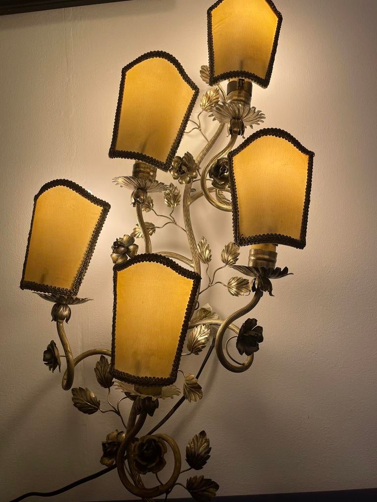 Zilverkleurige lamp uit 1950/1960. Vintage. Designlamp, Ophalen of Verzenden