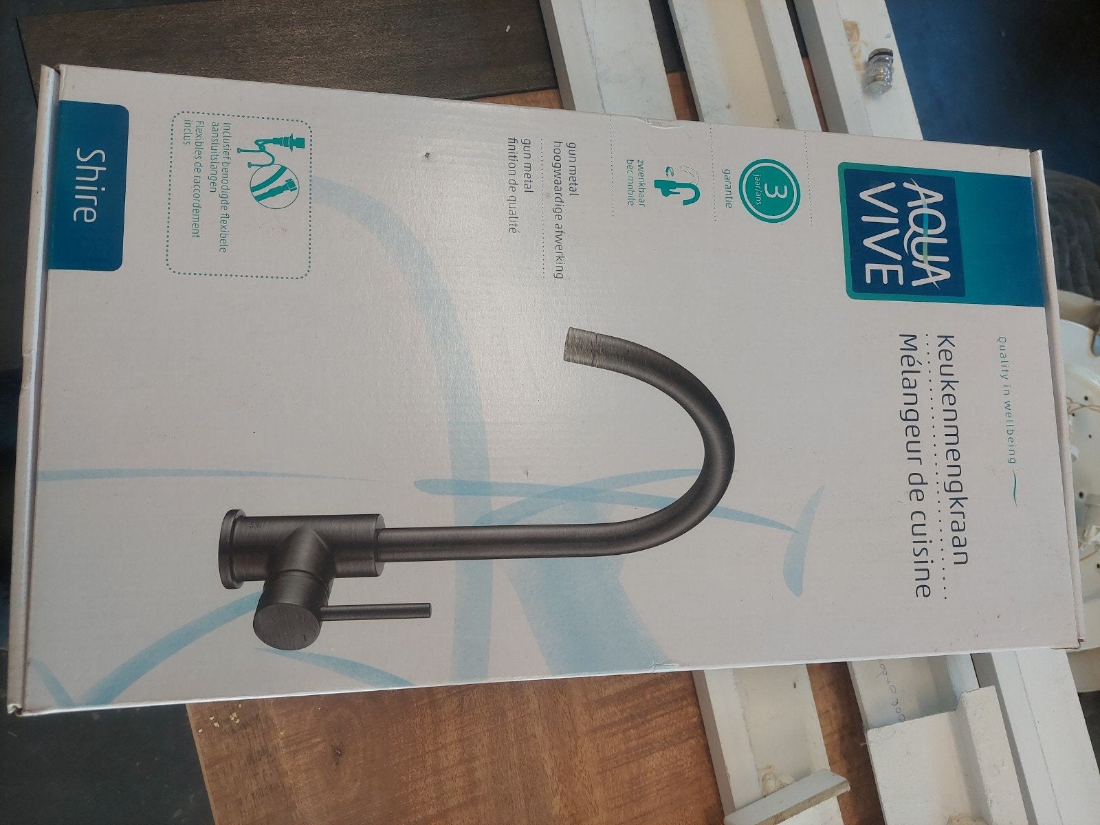Aqua Vive Shire Keukenmengkraan - Nieuw in doos, Ophalen, Overige typen, Nieuw, Zwart