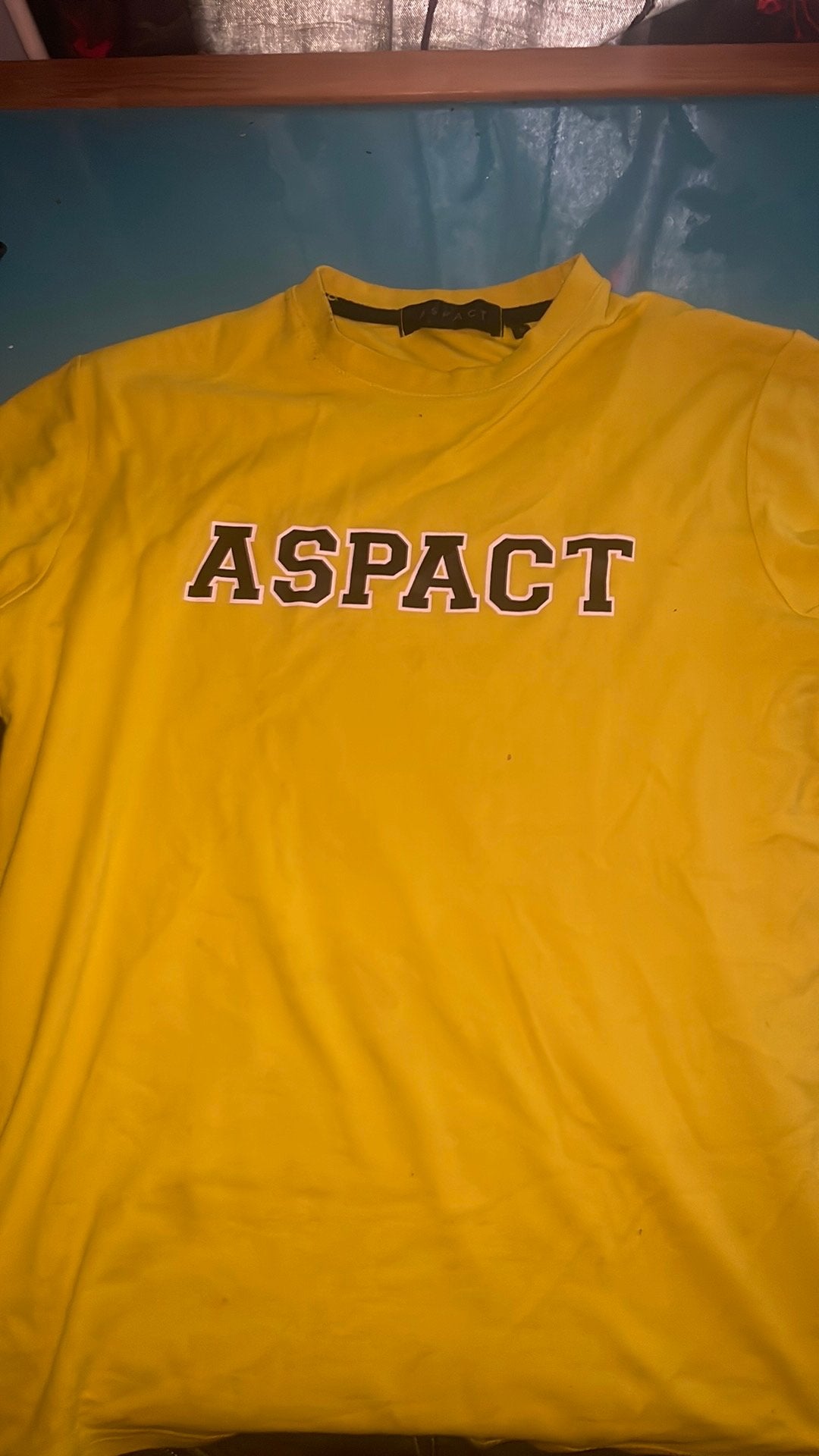 ASPACT Geel T-shirt Maat S, Ophalen, Gedragen, Maat 46 (S) of kleiner, Geel