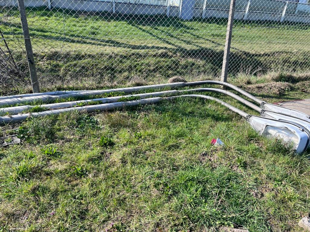 Lantaarnpalen 8 meter, Ophalen, Gebruikt, Staande lamp, Aluminium