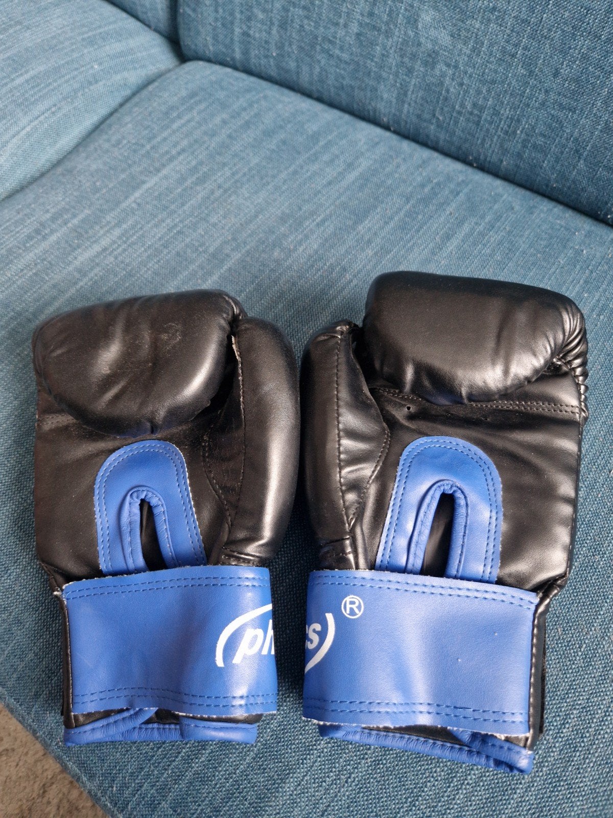 Physionics Bokshandschoenen - Zwart/Blauw - 8 oz, Ophalen, Overige, Maat XS of kleiner, Vechtsportbescherming