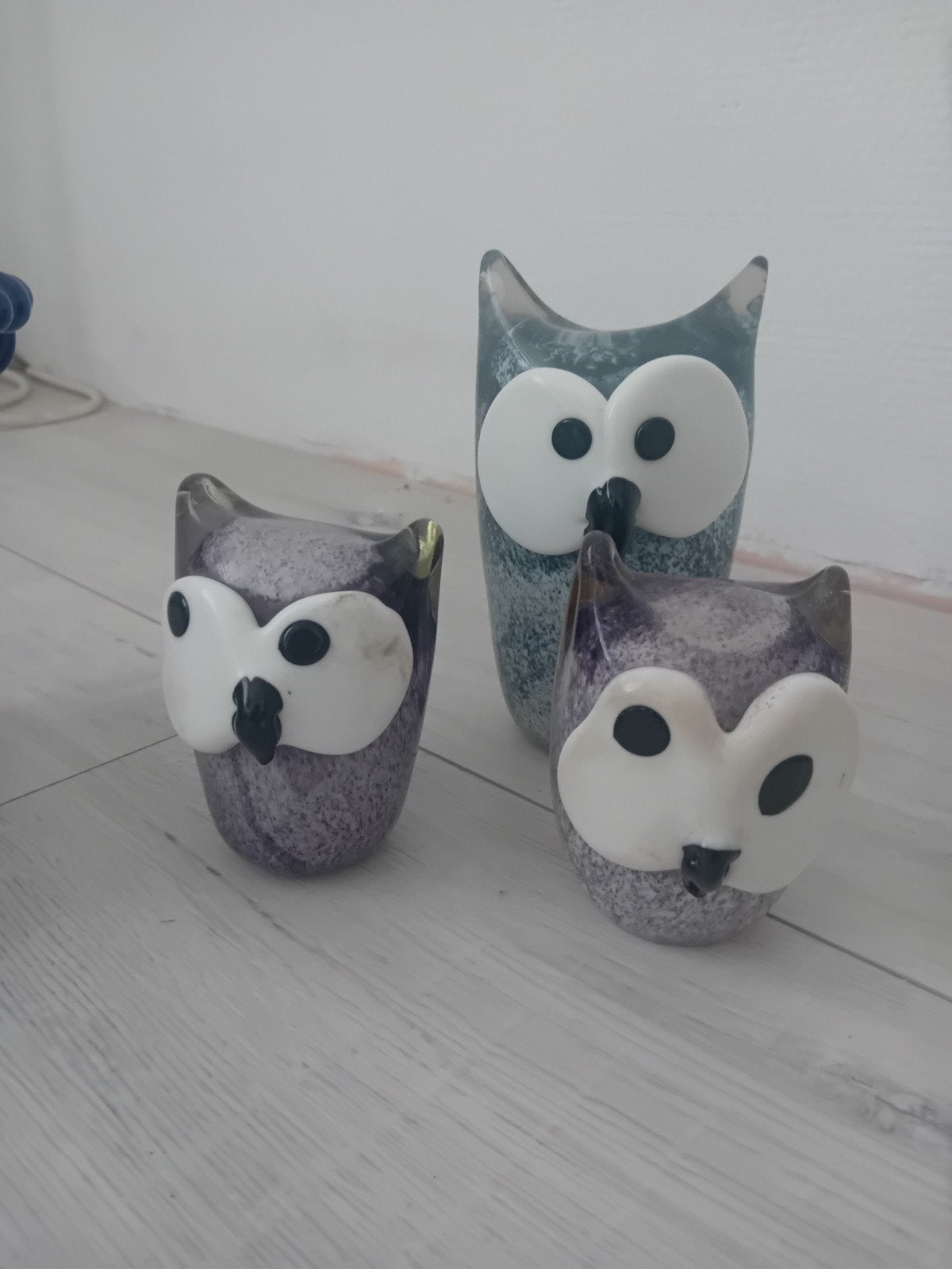 Glazen uilen beeldjes - set van 3, Antiek en Kunst, Ophalen