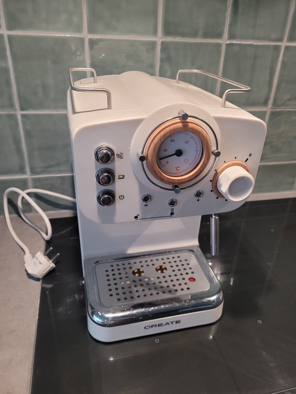 CREATE Espressoapparaat met stoompijpje, Witgoed en Apparatuur, Koffiezetapparaten, Gebruikt, Espresso apparaat, Gemalen koffie