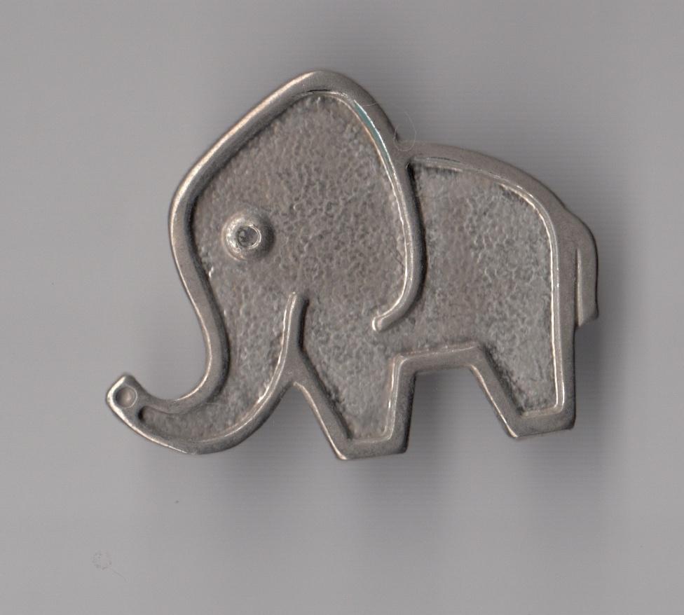 Olifant broche, Gebruikt, Niet vindbaar, Niet vindbaar, Speldje of Pin