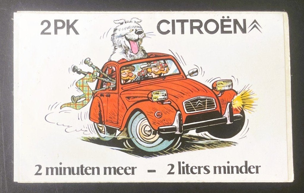 2CV Citroën - 2PK: 2 minuten meer / 2 liters minder - 1970's, Verzenden, Nieuw, Auto of Motor