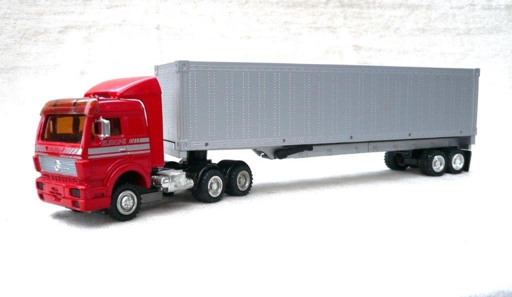 Mercedes SK2650 6x4 +oplegger / 40ft. container China 1/48., Ophalen of Verzenden, Zo goed als nieuw, Bus of Vrachtwagen, Overige merken
