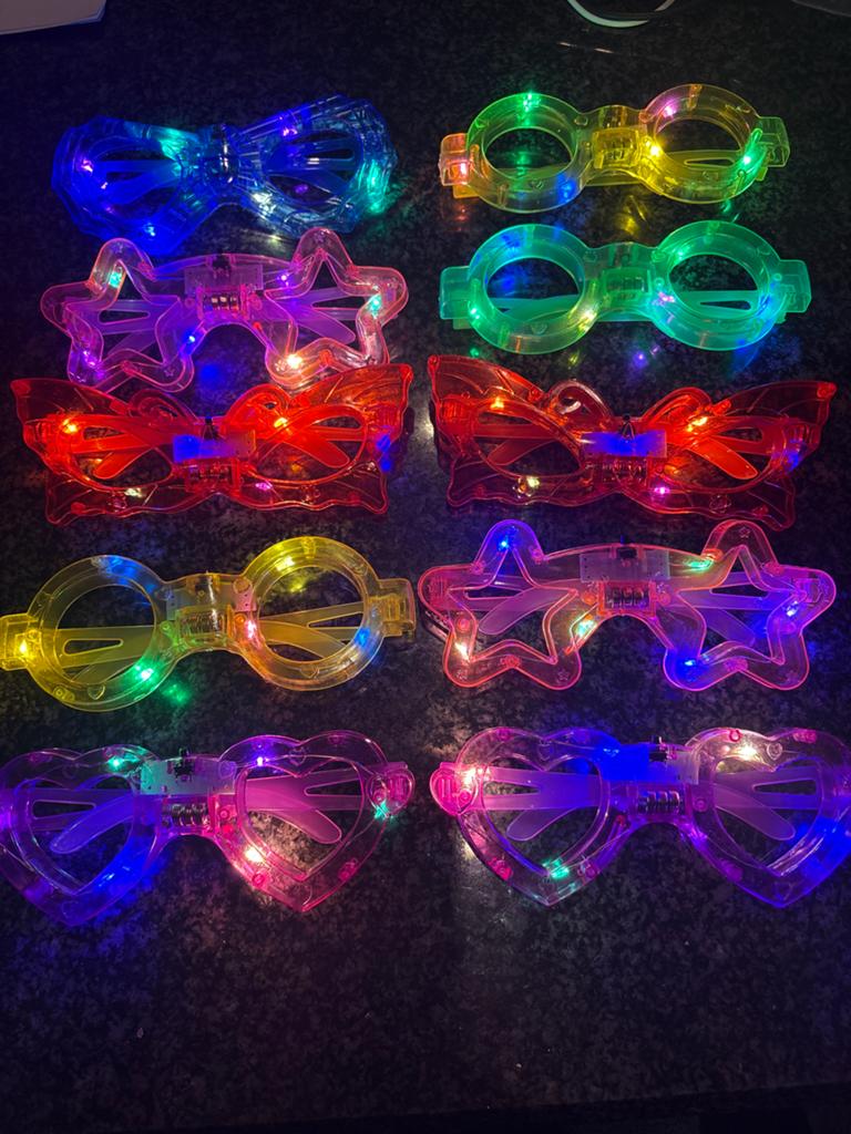 Partij van 10 Disco Feest Brillen met LED Verlichting, Ophalen of Verzenden, Nieuw, Feestartikel, Verjaardag